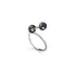 Obsidian | 925er Sterlingsilber | Glühwürmchenglas | Unendlichkeits-Helix-Ring